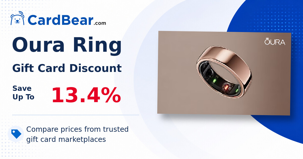 Oura Ring Gift Card Discount: Save 12% Today | CardBear