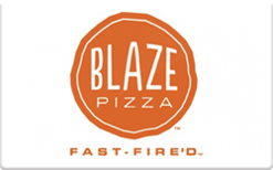 Collectible Blaze Pizza Gift Card Mint PVC Plastic 