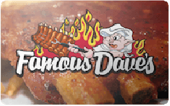 Famous Dave's gift card