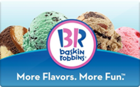 Baskin Robbins gift card