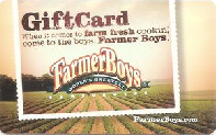 Farmer Boys gift card