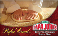Papa John's Pizza gift card