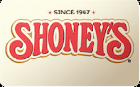 Shoney's gift card